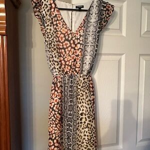 Express Leopard Print mini dress